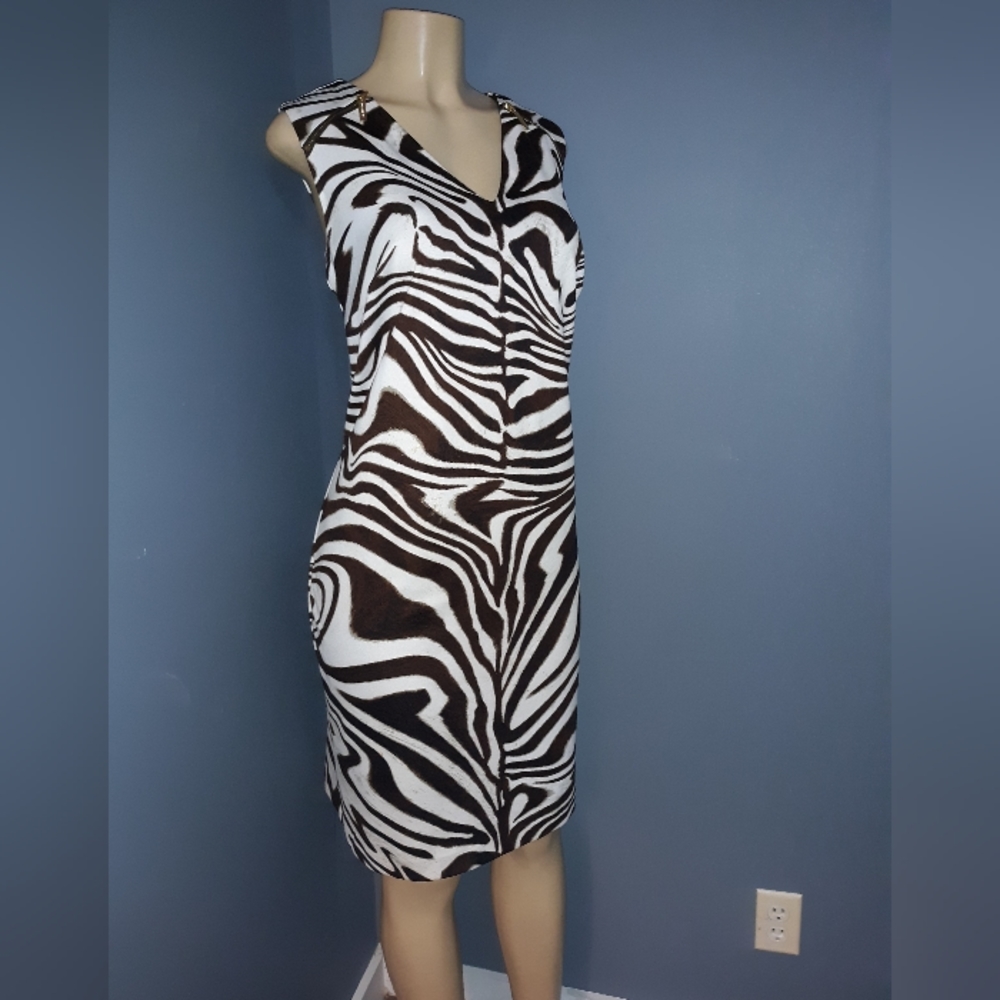 MICHAEL KORS ANIMAL PRINT DRESS SZ 1X - Picture 3 of 6